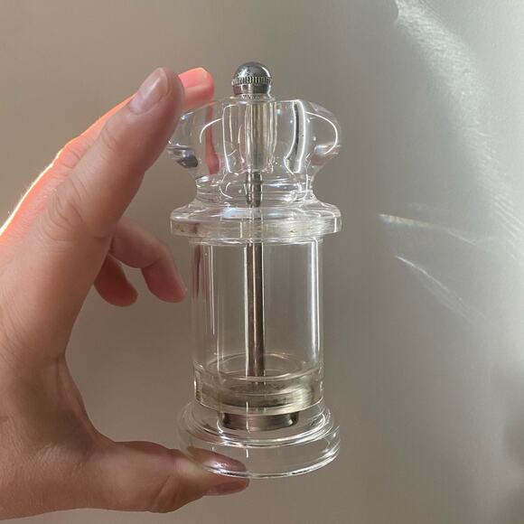 Peugeot France Salt Pepper Mill 5” Clear Lucite Acrylic Grinder MCM Modern Retro - Picture 2 of 8